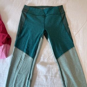 Outdoor Voices Kids Leggings in Teal and Light Gray